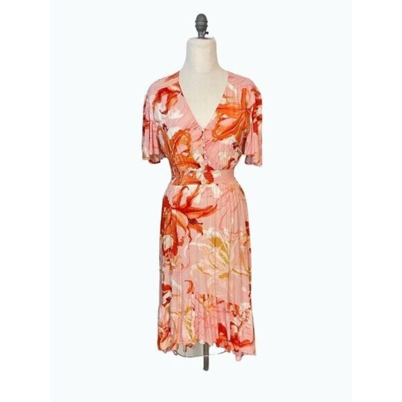 Abel the Label Flower Bomb High Low Dress Size Medium - Picture 2 of 7